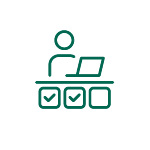 Icon E-Maschine und Lieferantensteuerung E-machine and supplier control icon